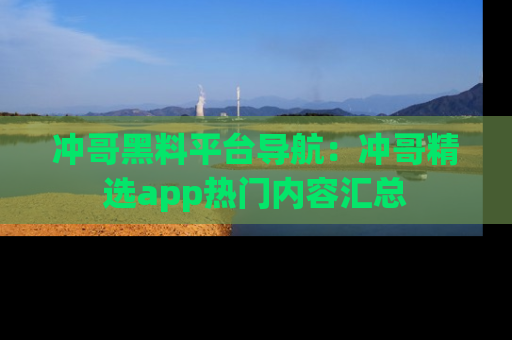 冲哥黑料平台导航：冲哥精选app热门内容汇总