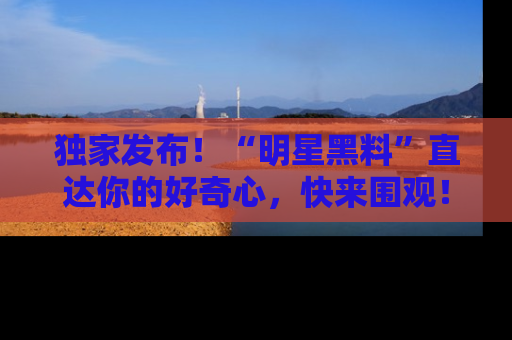 独家发布！“明星黑料”直达你的好奇心，快来围观！