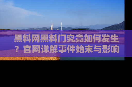 黑料网黑料门究竟如何发生？官网详解事件始末与影响