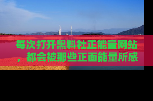 每次打开黑料社正能量网站，都会被那些正面能量所感染，一起加入不打烊的快乐吧！