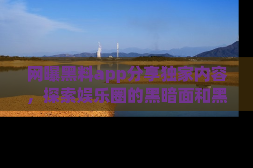 网曝黑料app分享独家内容，探索娱乐圈的黑暗面和黑料